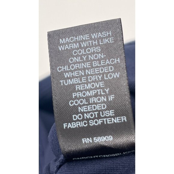 Solaris Mens Navy Long Sleeve Shirt Size 2XT Polyester Lightweight - Picture 5 of 6